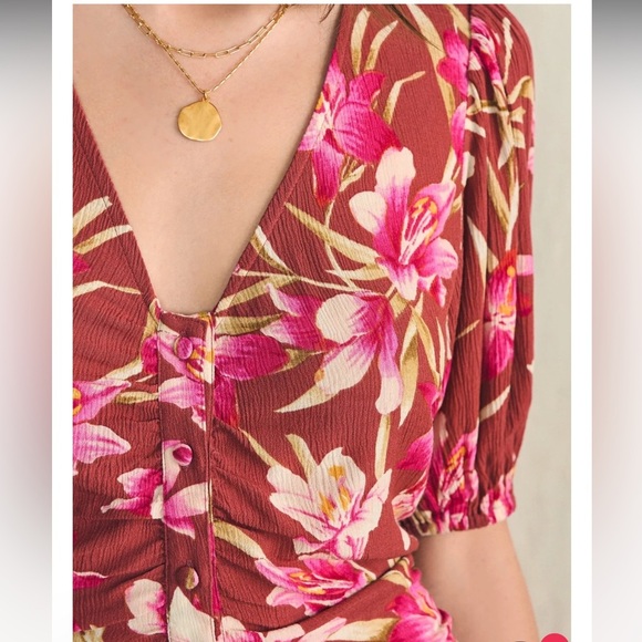 NWT Faherty $228 Sorrento Majorca Floral Maxi Dress XL - Picture 6 of 12